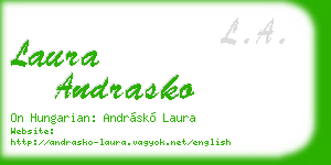 laura andrasko business card